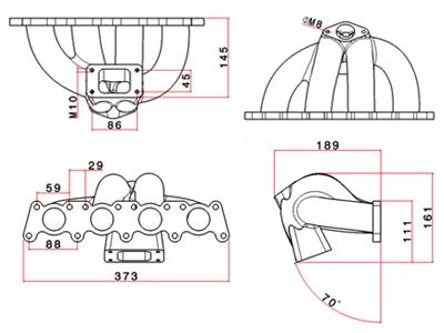 Colector SPA turbo Audi Seat VW 1,8T 20V  transversal